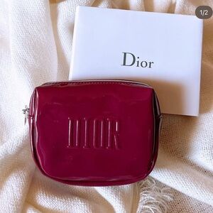 Dior Glossy Maroon Pouch